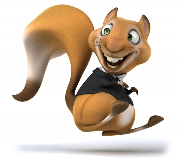 3D rendering of funny 3D rendering of funny squirrel