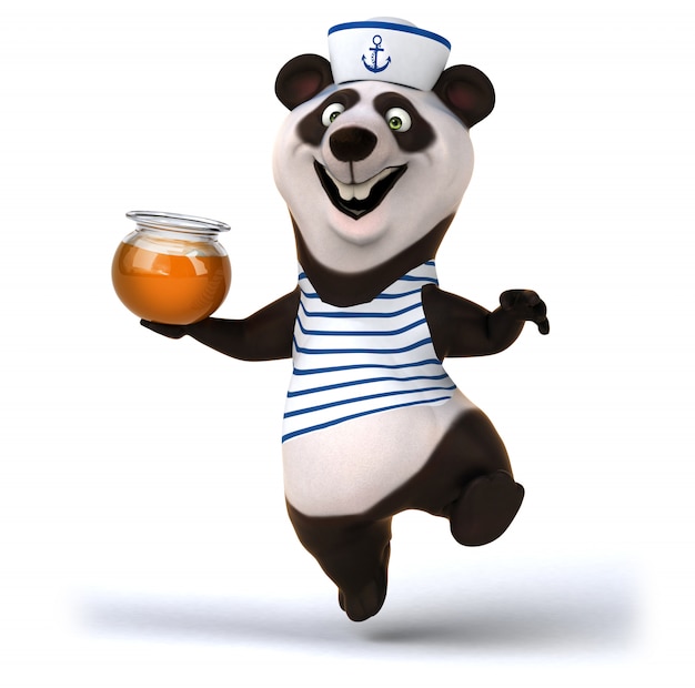 3D rendering of funny bear