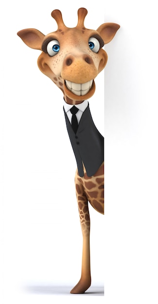 3D rendering of funny giraffe