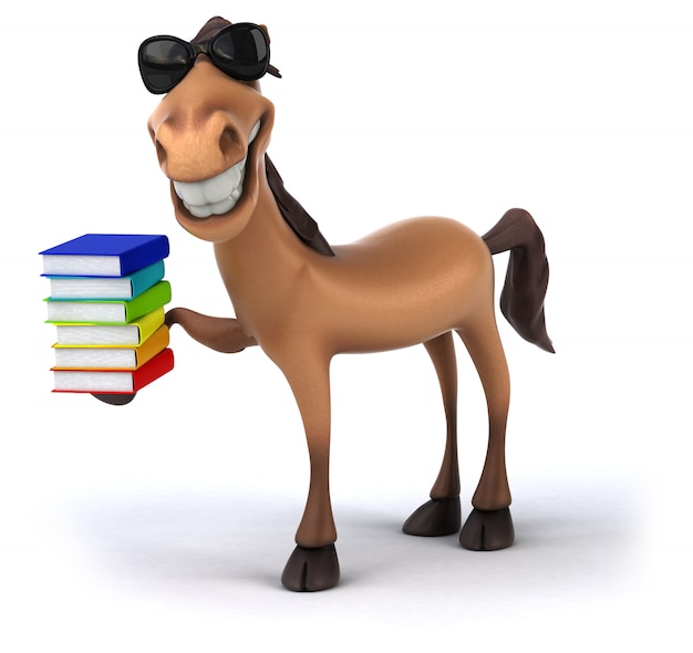 3D rendering of funny horse