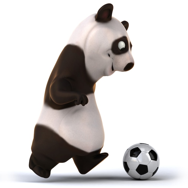 3D rendering of funny panda bear