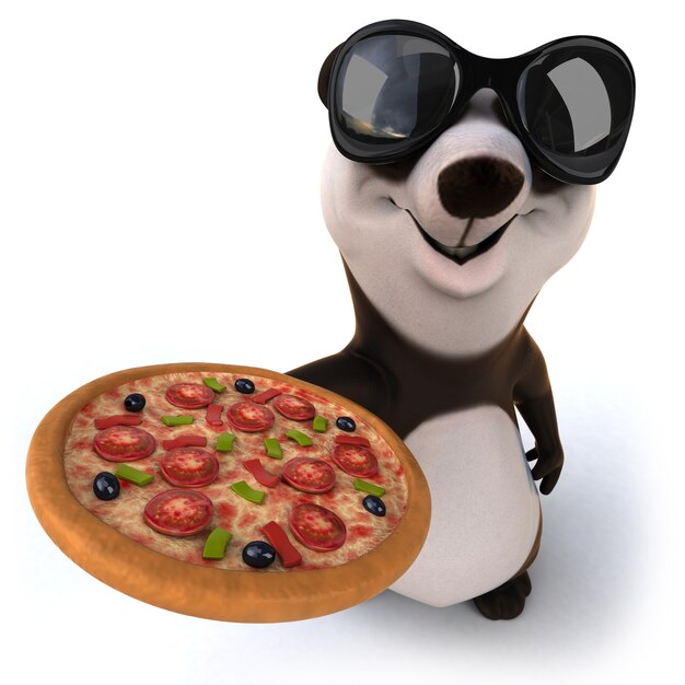 3D rendering of funny panda bear