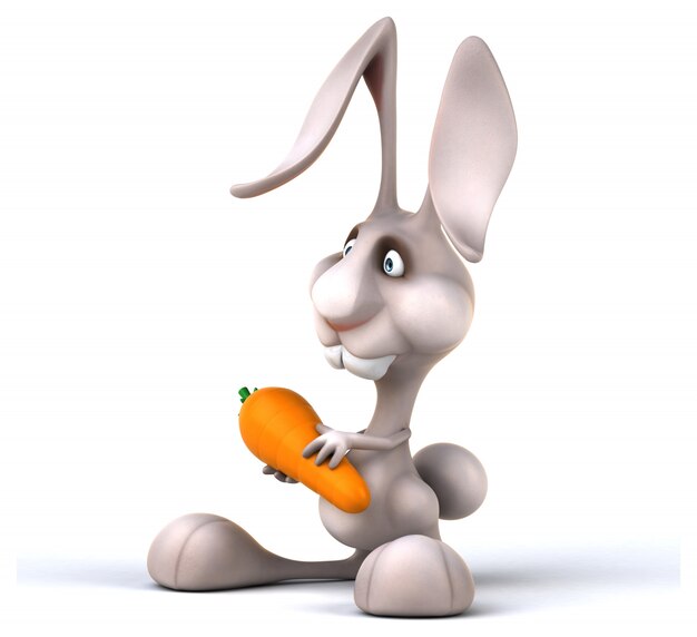 3D rendering of funny rabbit