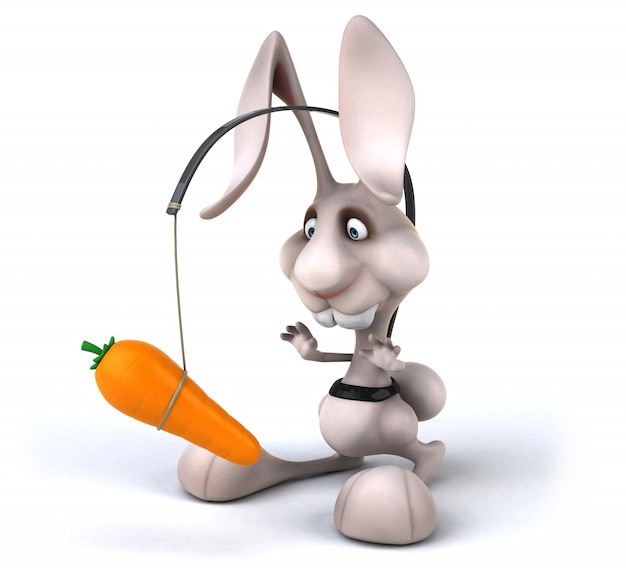 3D rendering of funny rabbit