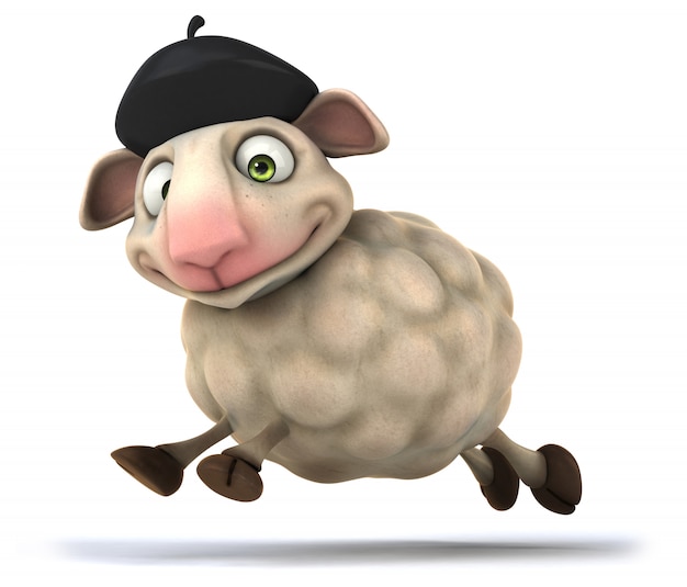 3D rendering of funny sheep