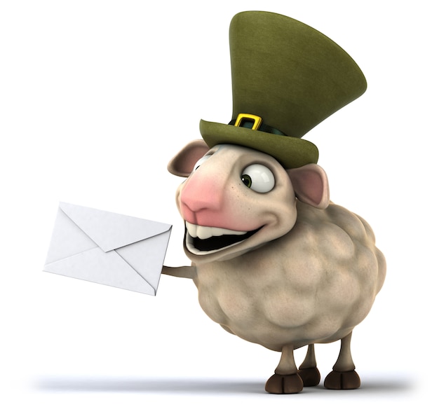 3D rendering of funny sheep