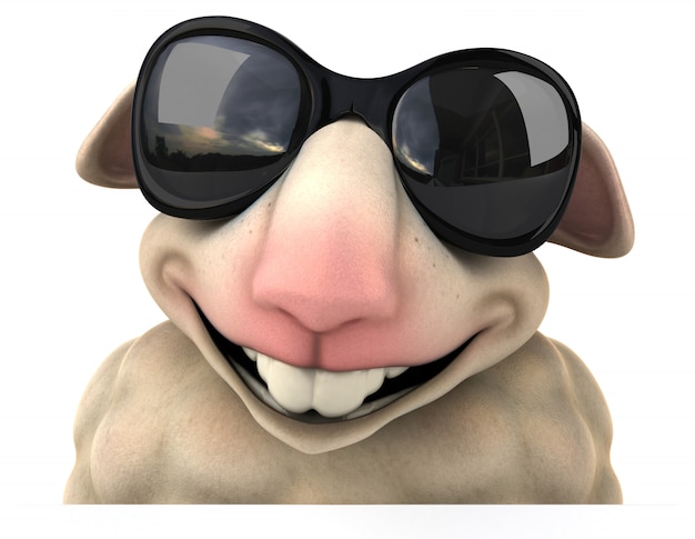 3D rendering of funny sheep