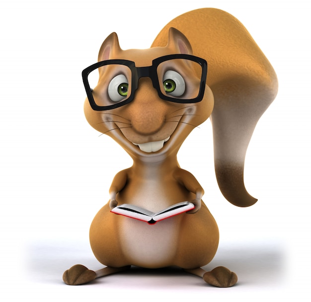 3D rendering of funny squirrel