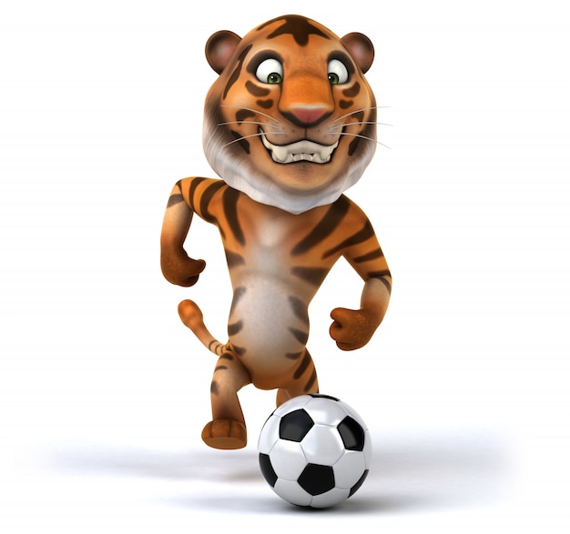 3D-рендеринг забавного тигра