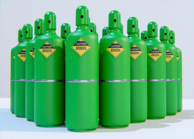 3d rendering of gas cylinder