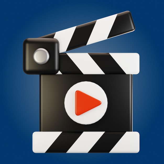 3D рендеринг общий пользовательский интерфейс икона концепция 3D ренденсирование икона игрока фильма