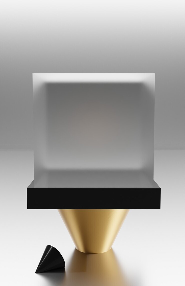 Photo 3d rendering geometric shapes background