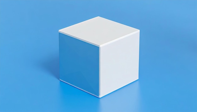 3d rendering of geometric square cube