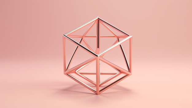3D rendering of geometry podium Minimal style