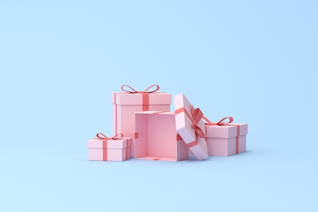 3D rendering of gift boxes