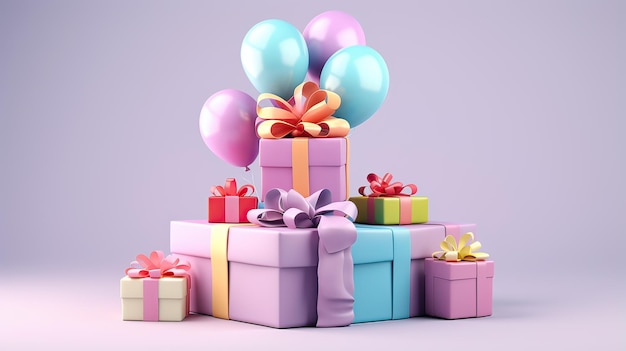 3d Rendering of Giftboxes for Celebrate