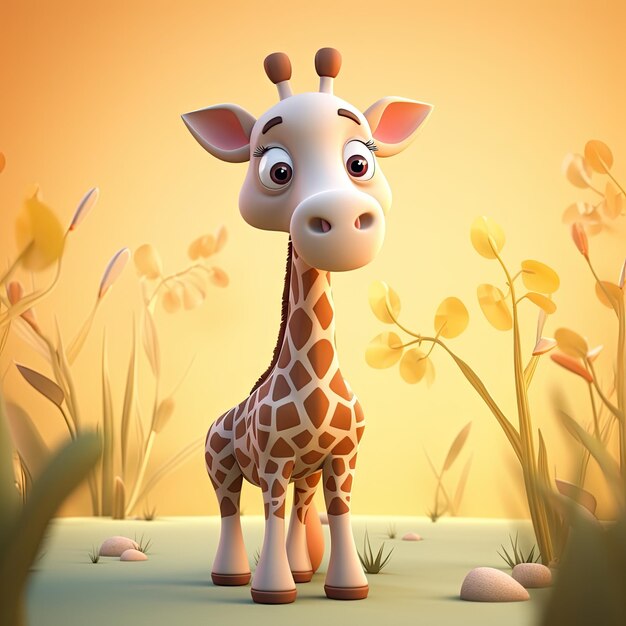 3d rendering of a giraffe