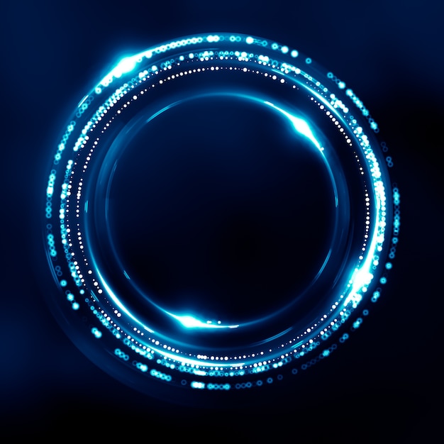 3d rendering of a glowing circle