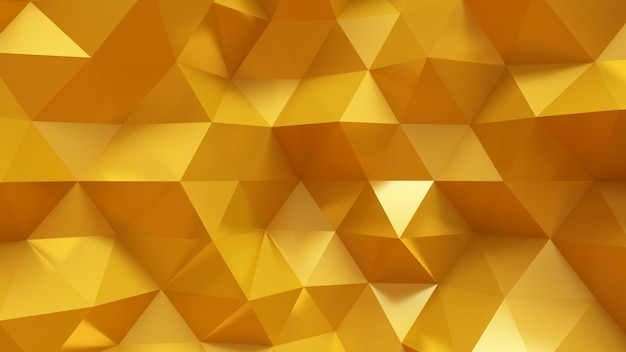 3d rendering of golden geometric background