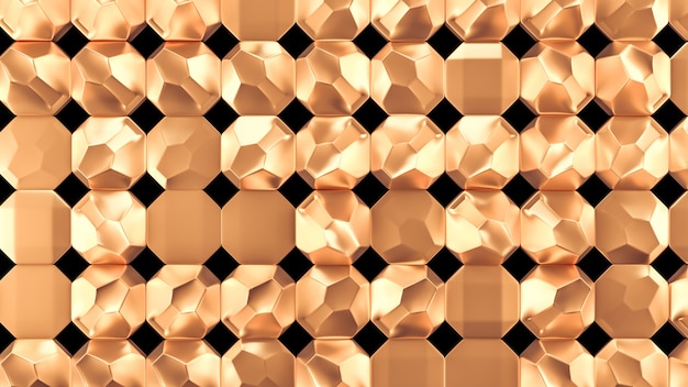 3d rendering of golden textured background