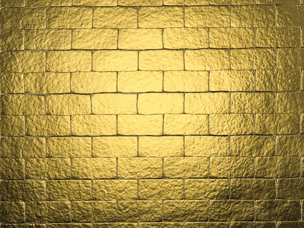 3D-rendering gouden muur achtergrond