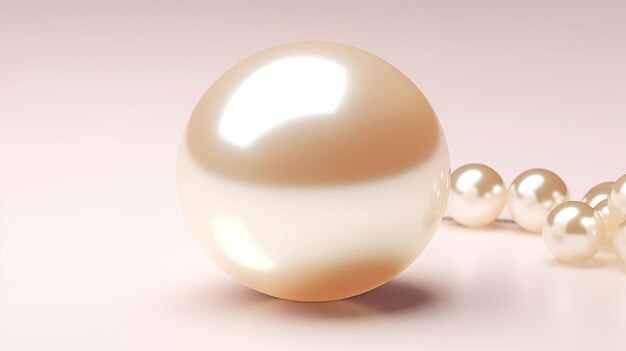 3d rendering of a group of white spheres in a row