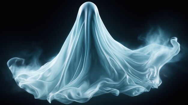 Foto rendering 3d del fantasma di halloween su sfondo trasparente