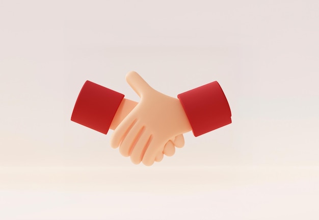 3D rendering of handshake