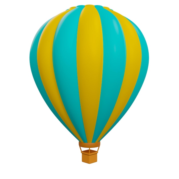 3D-rendering hete luchtballon geïsoleerd