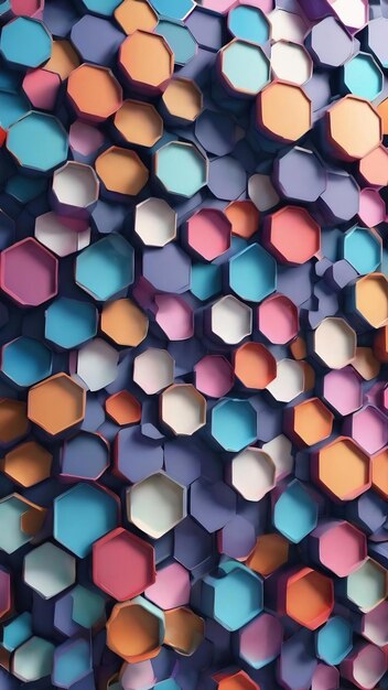 3d rendering of hexagonal texture background