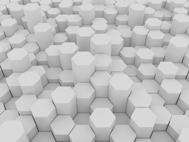 3d rendering of  hexagons background d rendering