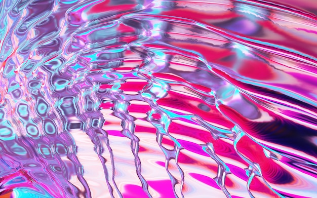 3d rendering holographic iridescent foil texture background