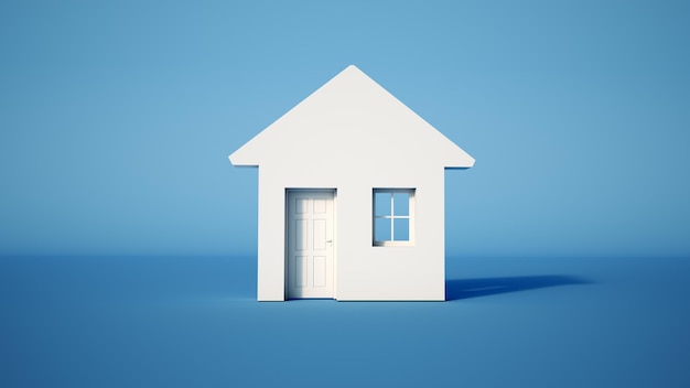 3D rendering of a house icon