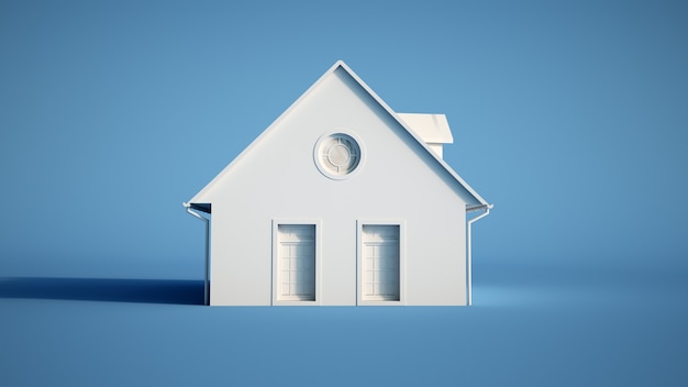 3D rendering of a house icon