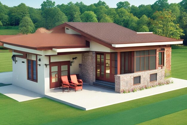 3d rendering of house model