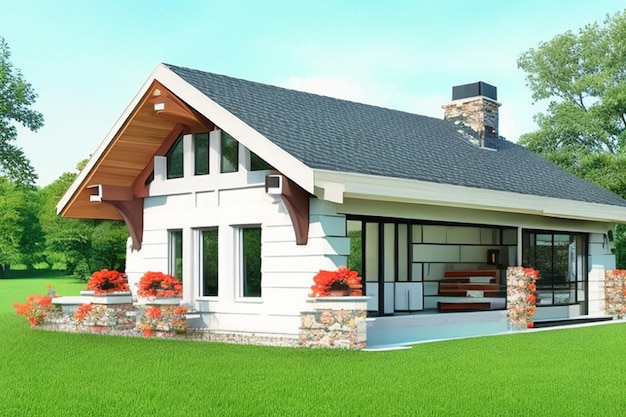 3d rendering of house model