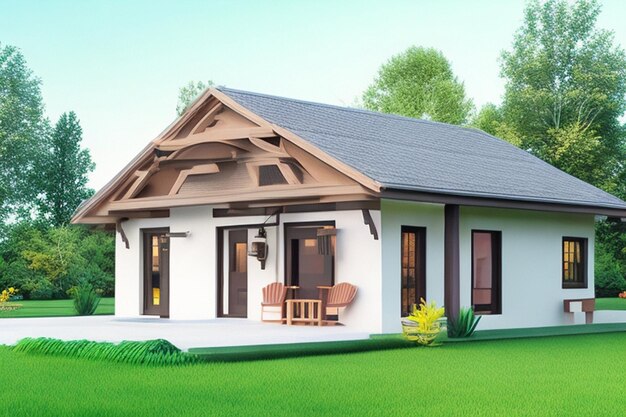 3d rendering of house model