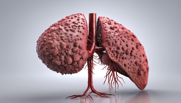 3D rendering of a human lung with detailed capillary network