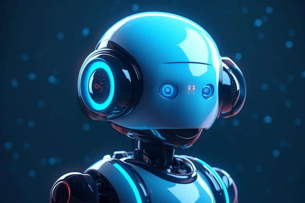 3d рендеринг гуманоидный робот искусственный интеллект концепция генеративный ai