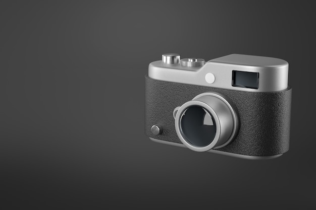 아이콘 카메라의 3d 렌더링입니다.