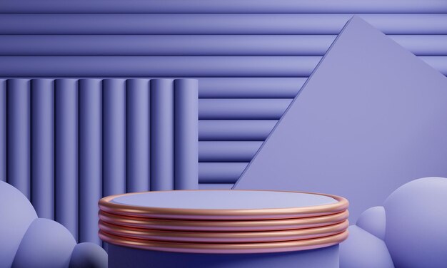 背景抽象表彰台ステージアートディスプレイ壁紙製品台座スタンドゲーミングサイバーパンクスタイルの3dレンダリングイラスト