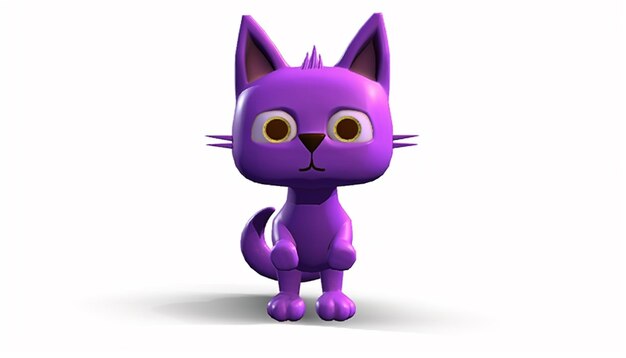 3d rendering illustration cartoon of cat