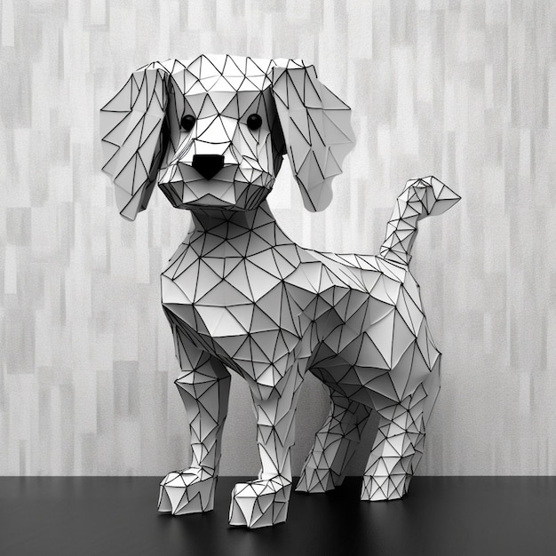 Photo 3d rendering illustration cartoon dog