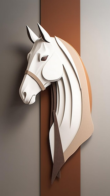 3d rendering illustration cartoon of horse