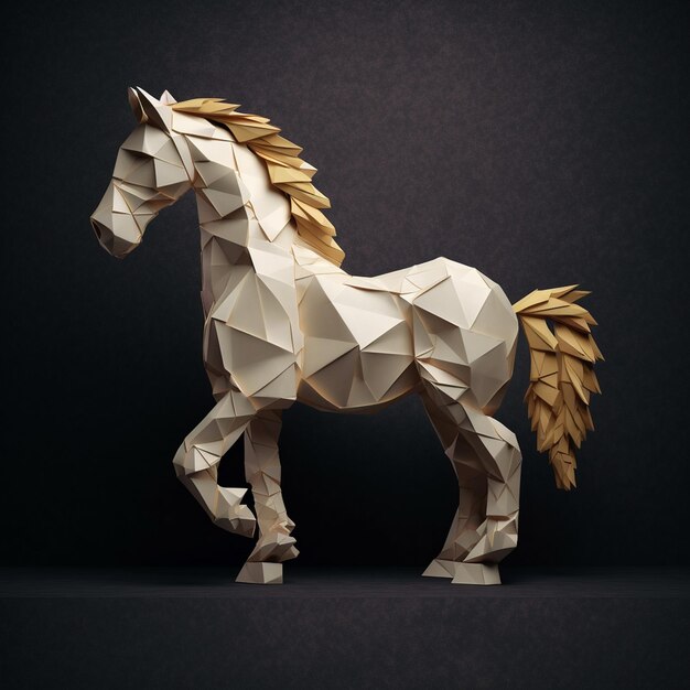 Фото 3d-рендеринг иллюстрации мультфильма лошади