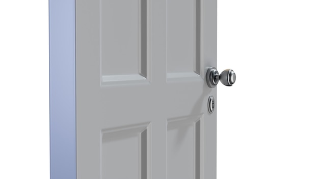 3D rendering illustration of door