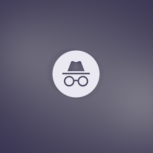 3D-rendering incognito cirkel teken