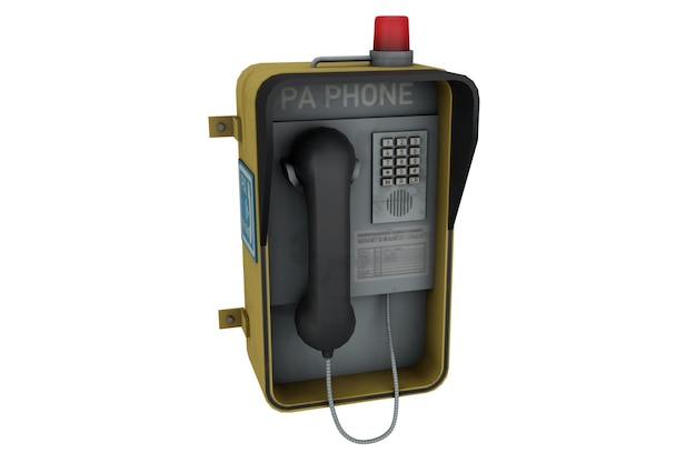 3d rendering industrial public emergency telephone