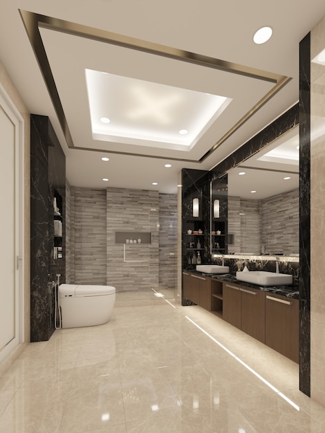 3d rendering of interior bathroom