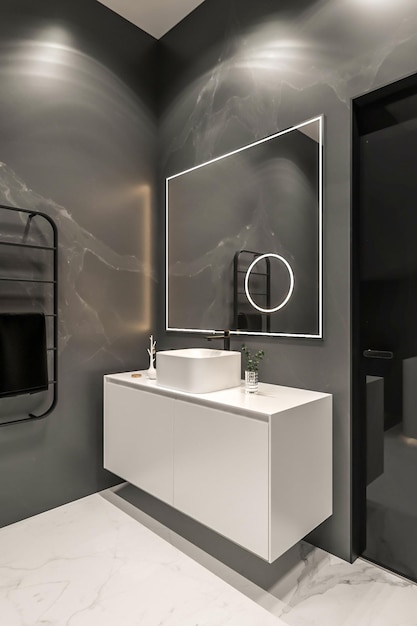 3d rendering interior of a modern bathroom